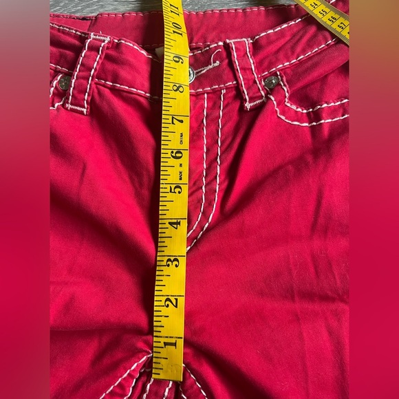 True religion Jennie skinny jeans in red with white stitching. Size 29 - Picture 14 of 15